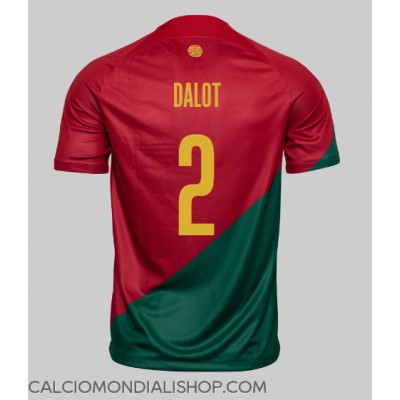 Maglie da calcio Portogallo Diogo Dalot #2 Prima Maglia Mondiali 2022 Manica Corta